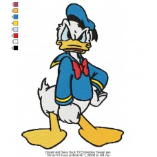 Donald and Daisy Duck 19 Embroidery Design